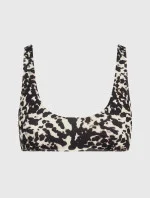 Dámská plavková podprsenka KWKW02489 0GM vzor leopard - Calvin Klein