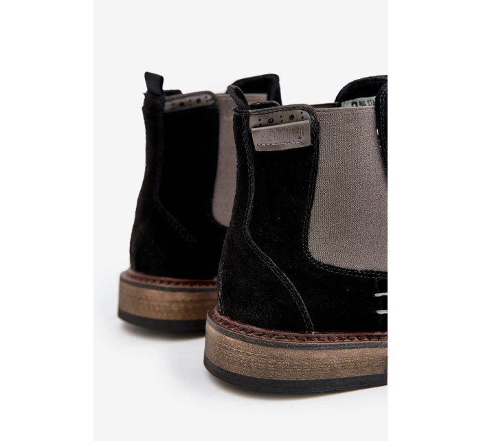 Pánské kotníkové boty Chelsea model 21800740 Černá - Big Star Pánské kotníkové boty Chelsea model 21800740 Černá - Big Star