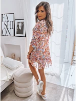 Dámské šaty KIARA EY2249 hnědo-modré - FashionStreet Dámské šaty KIARA EY2249 hnědo-modré - FashionStreet