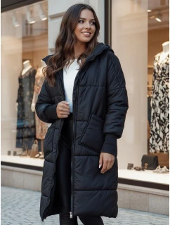 Dámský oversize kabát NADIA prošívaný černý FashionStreet TY4542z