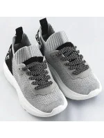 Stříbrné dámské nazouvací tenisky sneakers (LL66-3SP) Stříbrné dámské nazouvací tenisky sneakers (LL66-3SP)