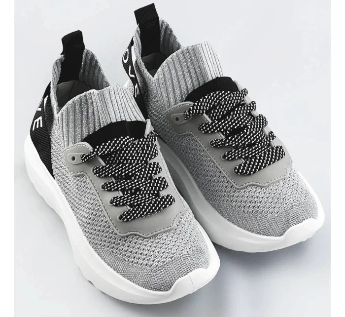 Stříbrné dámské nazouvací tenisky sneakers (LL66-3SP) Stříbrné dámské nazouvací tenisky sneakers (LL66-3SP)