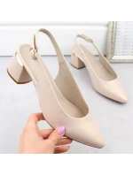 W béžové  elegantní sandály model 21776016 - SERGIO LEONE