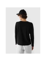 Dámské oversize hladké tričko s dlouhým rukávem model 21432174 - 4F