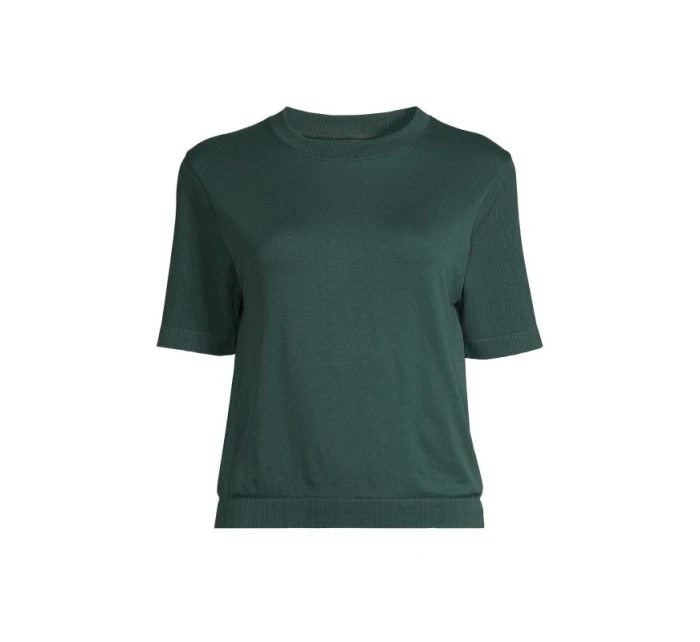 CASALL Bezešvé tričko s žebrovanými rukávy zelené barvy CASALL Bezešvé tričko s žebrovanými rukávy zelené barvy