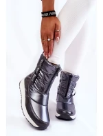 Dámské sněhule Big Star model 21601734 Tmavě šedé - Big Star Shoes Dámské sněhule Big Star model 21601734 Tmavě šedé - Big Star Shoes