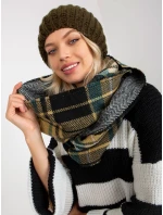 Tunelová šála AT KM 1402.20 černá a béžová