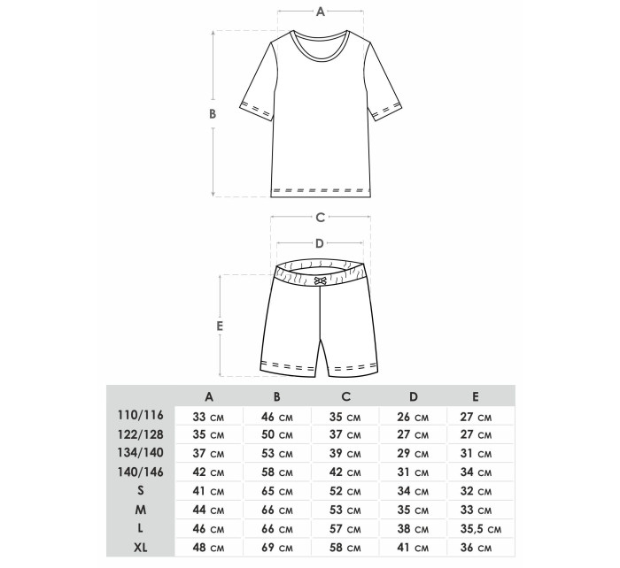 Dámské krátké bavlněné pyžamo model 17464278 Multicolour - Yoclub