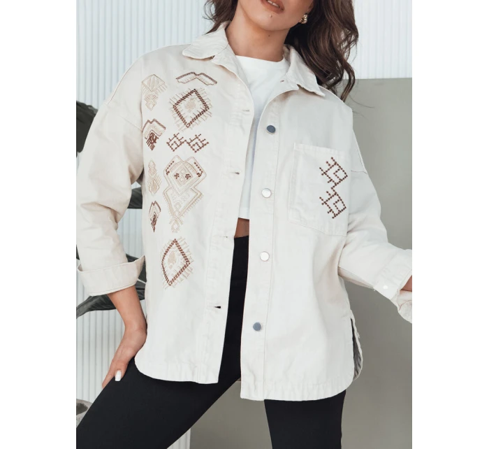 Dámská džínová bunda FILOMENAS béžová FashionStreet TY4313