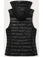Černá prošívaná vesta s odepínací kapucí model 20828079 - J.STYLE Černá prošívaná vesta s odepínací kapucí model 20828079 - J.STYLE