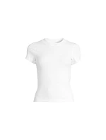 Dámské tričko CASALL Defined Rib Tee, bílá barva