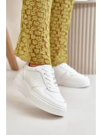 Dámské Tenisky Na Platformě S Dekorativním Šněrováním Bílé model 21667752 - Boto Dámské Tenisky Na Platformě S Dekorativním Šněrováním Bílé model 21667752 - Boto