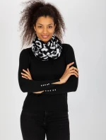 Tunelová šála AT KM ENEC B63 1.44P bílá a černá