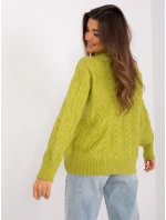 Sweter AT SW  oliwkowy model 20218519 - FPrice