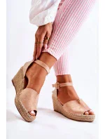 Pohodlné dámské sandály na klínu Světle růžová Dellia Pohodlné dámské sandály na klínu Světle růžová Dellia