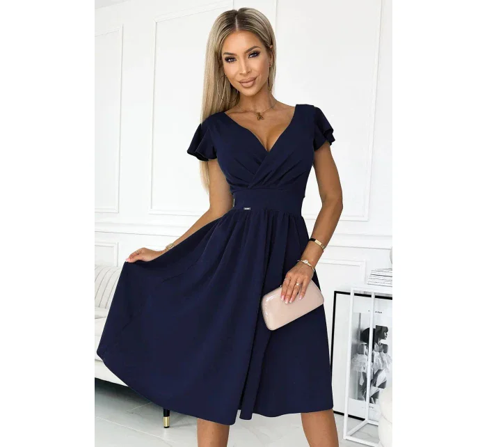 Dámské šaty 425-3 MATILDE Tmavě modrá - NUMOCO