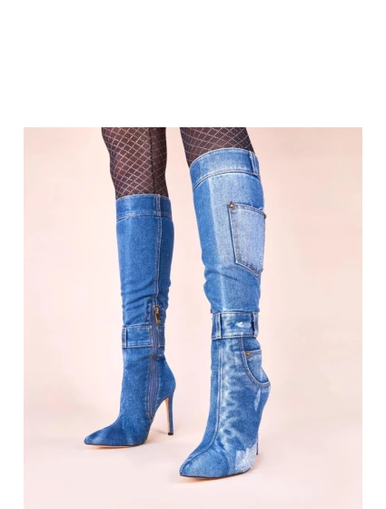 Kozačky na podpatku  model 222058 Solea