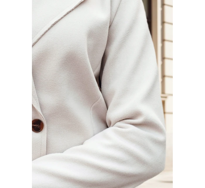 dámský oversize kabát dlouhý béžový Dstreet model 21981934 - FashionStreet