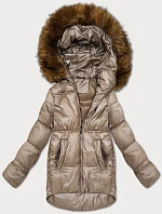 Dámská bunda bomber s kapucí S'West v béžové barvě (B8280-12)