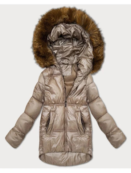 Béžová dámská bunda typu s kapucí model 21428675 - S'WEST