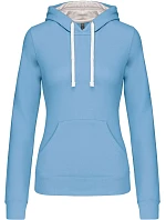 Kariban K 465 Dámská mikina s kontrastní kapucí 20.K465 sky blue/white Kariban K 465 Dámská mikina s kontrastní kapucí 20.K465 sky blue/white