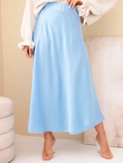 Sukně dámská viskózová rozšířená modrá