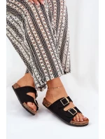 Dámské sandály na korkové platformě se zlatými černé model 21689208 - Boto Dámské sandály na korkové platformě se zlatými černé model 21689208 - Boto