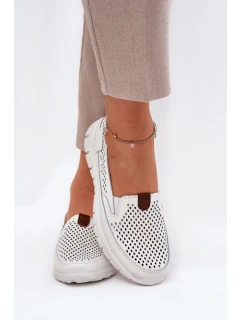 Baletky Z Přírodní Kůže  Bílé model 21690858 - VINCEZA