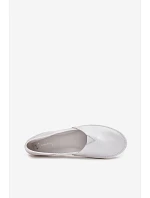 Dámské kožené baleríny model 22100748 Bílá - Maciejka