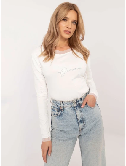 Bluzka CLM BZ model 20692077 ecru - FPrice Bluzka CLM BZ model 20692077 ecru - FPrice