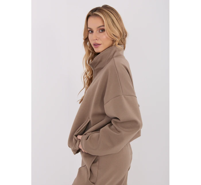 Bluza SM BL model 21782419 ciemny bezowy - FPrice Bluza SM BL model 21782419 ciemny bezowy - FPrice