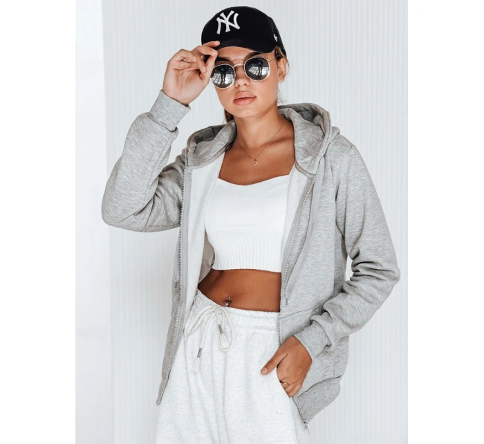 Dámská mikina VICTORIA světle šedá BY0228