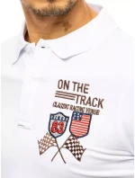 FashionStreet bílá vyšívaná polokošile PX0452 FashionStreet bílá vyšívaná polokošile PX0452