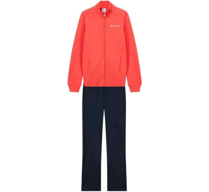 Dámská kombinéza s oranžová a tmavě modrá tepláková souprava model 21812365 - CHAMPION Dámská kombinéza s oranžová a tmavě modrá tepláková souprava model 21812365 - CHAMPION
