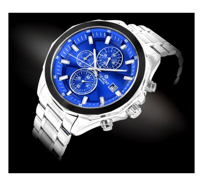 Pánské hodinky Giewont Chronograph Sapphire Silver Blue GW7290-B3 Pánské hodinky Giewont Chronograph Sapphire Silver Blue GW7290-B3