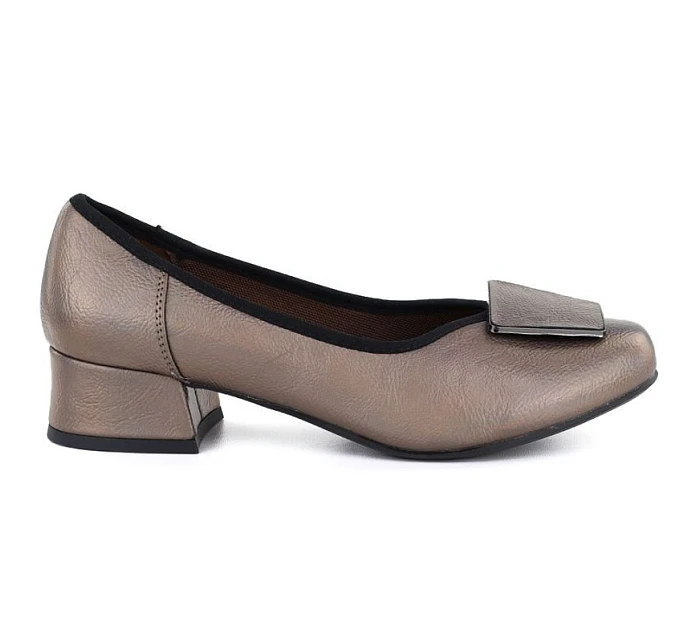 Dámské lodičky na klínku pohodlné zlaté M.Daszynski model 22068930 3 Dámské lodičky na klínku pohodlné zlaté M.Daszynski model 22068930 3