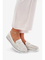Dámské mokasíny z eco kůže stříbrné Bralithia Dámské mokasíny z eco kůže stříbrné Bralithia
