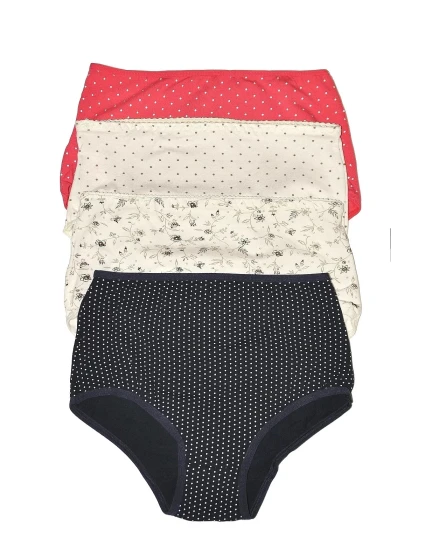 Dámské kalhotky Sara 018 Ecru s puntíkem - De Lafanse