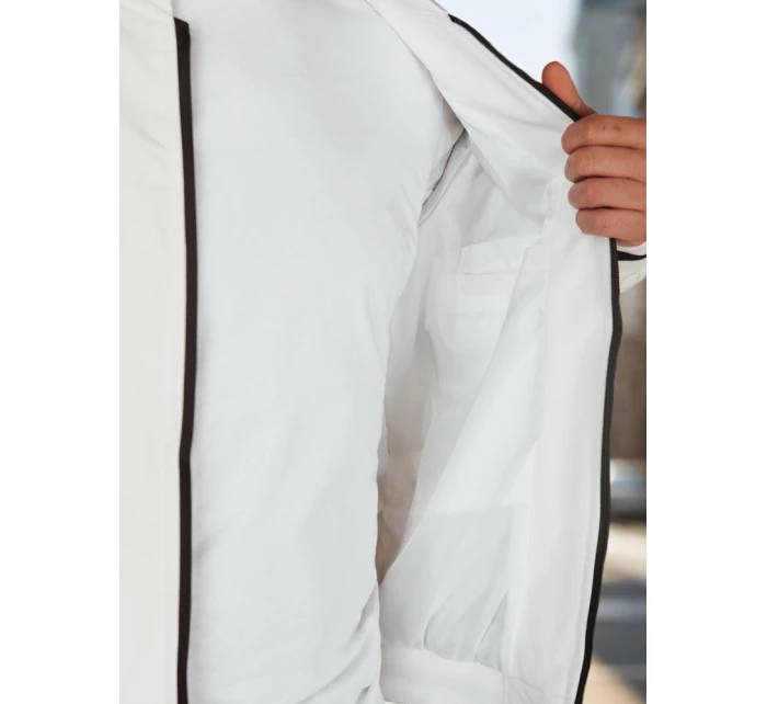 Pánská přechodná bunda bomber béžová FashionStreet TX5028 Pánská přechodná bunda bomber béžová FashionStreet TX5028