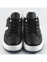 Černo-bílé dámské sportovní šněrovací boty (S070) Černo-bílé dámské sportovní šněrovací boty (S070)