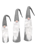 SADA ŠEDÝCH DEKORATIVNÍCH MIKULÁŠŮ 60, 70, 80 CM dětské