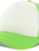 Atlantis Headwear Rapper-S 5 panelová Trucker kšiltovka 33.0262 white/green fluo