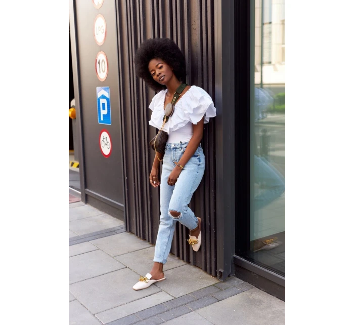 Dámské Nazouváky S řetízkem Béžové model 21549937 On Me - Boto Dámské Nazouváky S řetízkem Béžové model 21549937 On Me - Boto