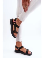 sandály na suchý zip  Černé model 21661847 - Zaxy