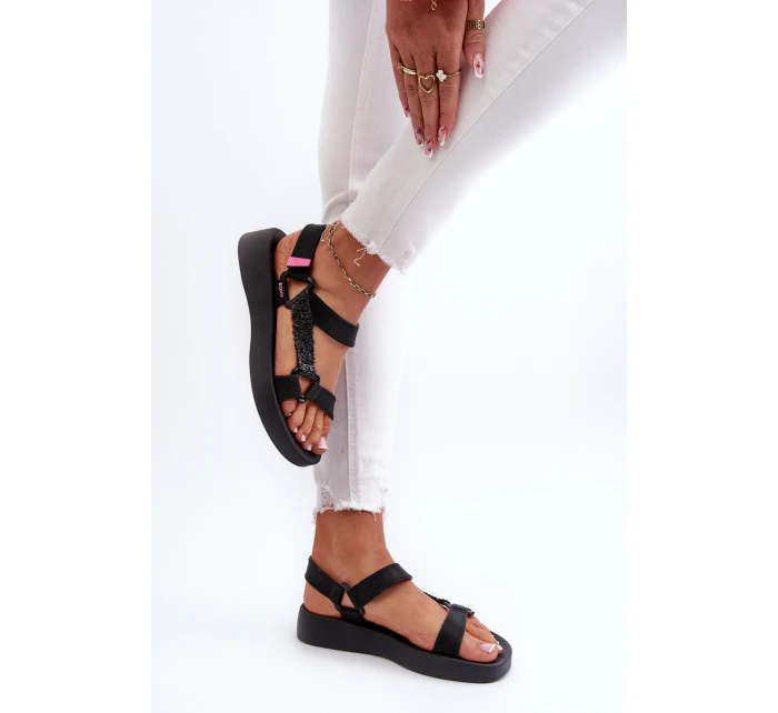 sandály na suchý zip  Černé model 21661847 - Zaxy