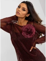 Dámská halenka s LK KMPL černá a červená model 18037022 - FPrice Dámská halenka s LK KMPL černá a červená model 18037022 - FPrice