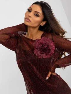 Dámská halenka s tílkem LK KMPL 506635.54P černá a červená - FPrice