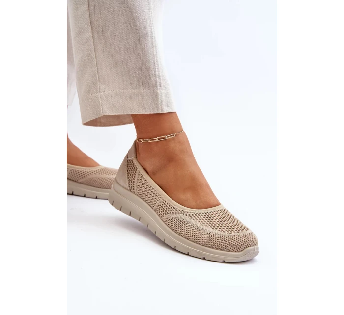 Béžové balerínky na platformě Aviaba Béžové balerínky na platformě Aviaba