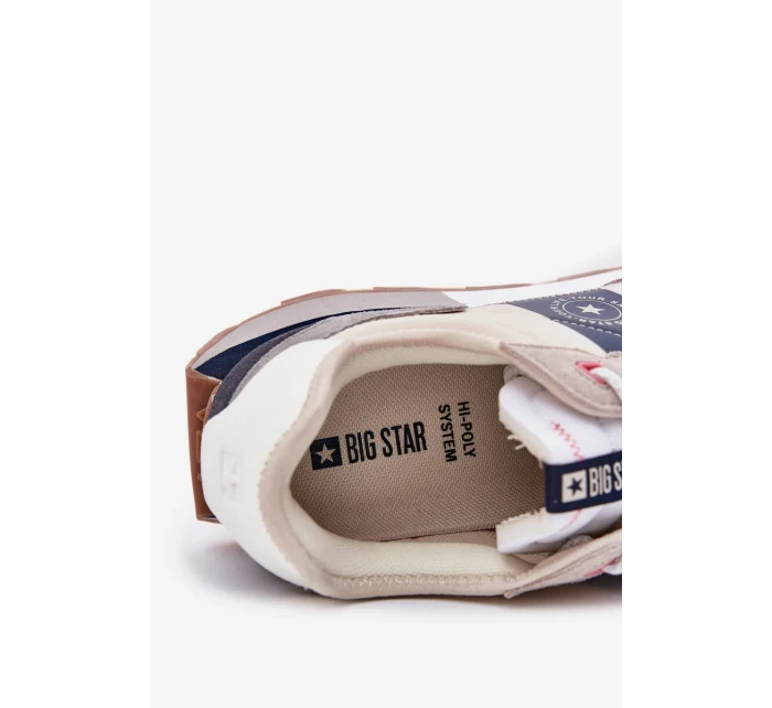 Pánské semišové tenisky na platformě Big Star – šedé