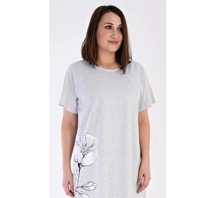 Dámská noční košile Nicol Šedá s potiskem - Vienetta Dámská noční košile Nicol Šedá s potiskem - Vienetta